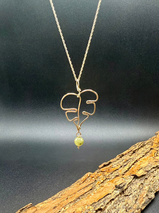 Whispering Monstera Necklace